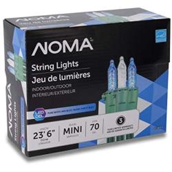 NOMA Premium Mini LED Christmas Lights | 70 Blue & Pure White String Lights | Indoor & Outdoor| 23.6-Foot Strand