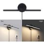 MantoLite LED Wall Light, 15inch Aluminum Frame Picture Lighting, Plug-in Bathroom Mirror Lamp Modern Home Restaurant Bedside Wall Lamps Sconces,11W 880LM CRI90 3000K Warm White Black Finish