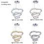 Modern Crystal 3 Heart Rings LED Chandelier Light Fixture Pendant Lighting Adjustable Stainless Steel Ceiling Hanging Lamp for Living Room Dinning Room Bedroom (Changeable)