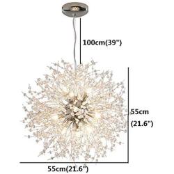 LightInTheBox Modern Electroplated Globe Chandeliers Firework Led Vintage Pendant Lights Living Room Dining Room G9 Christmas Decoration (2PC, Warm White 2PC)