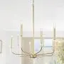 GEPOW Gold Modern Chandelier, 8-Light Candle Light Fixture for Dining Room, Bedroom, Kitchen, Living Room, Foyer, Entryway