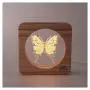 3D Night Light Cute Butterfly Pattern Acrylic Panel USB Power Supply Eye Caring LED Child Rest Night Light Ideal for Living Room
