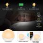 Night Lights for Kids, Tensun Desk Lamp Dimmable RGB Eight Colors + Three Gear Brightness Silicone Baby Nightlight Built-in 1500mAh Battery USB Rechargeable Bedroom Touch Light for Working, Reading