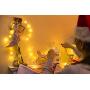 FUN LITTLE TOYS 300 LED 9.8 FT String Lights for Window Curtain Decoration, Battery Operated and Plug in Warm Lights, Christmas Party Bedroom Indoor Outdoor Wall Decoration