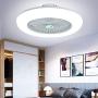 Ceiling Fan with Lights Lighting Negative Ion Fan LED Light Adjustable Wind Speed Remote Control Dimmable Fan Chandelier Modern 22 Inch Invisible Acrylic Bedroom Living Room Can Timing Hanging Lamp