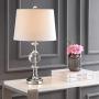 JONATHAN Y JYL5036A Channing 25.5'' LED Crystal/Metal Lamp Glam,Contemporay,Transitional for Bedroom, Living Room, Office, College Dorm, Coffee Table, Bookcase, Clear/Chrome