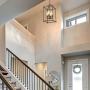 Emliviar 4 Light Foyer Chandelier, Lantern Pendant Light Hanging Light Fixture, Oil Rubbed Bronze Finish, P3038-4