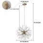 LLHZSY Modern Firework Chandelier 8-Lights Dandelion Sputnik Chandelier Gold Crystal Pendant Lighting Ceiling Light Fixture for Bedroom Living Room Dining Room