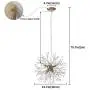 LLHZSY Modern Firework Chandelier 8-Lights Dandelion Sputnik Chandelier Gold Crystal Pendant Lighting Ceiling Light Fixture for Bedroom Living Room Dining Room