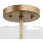 Modern Glass Semi Flush Mount Ceiling Light, Hallway Light Fixtures with Seeded Glass for Dining Room, Bedroom, W12'' x H9''