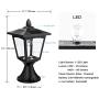 Solar Post Lights Outdoor, Solar Lamp Post Lights for Pathway, Driveway, Front/Back Door, Pack 1