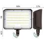 CINOTON 100W LED Flood Light Outdoor, IP65 Waterproof Rating Led Flood Light with Knuckle Mount 13000 Lumen (1000W Incandescent Equivalent) 5000K Daylight LED Flood Light for Yard Garden Garage
