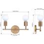 Linour 2 Lights Bathroom Vanity Light Modern Wall Sconce Metal Industrial Wall Lamps Lighting Fixture for Bathroom Hallway Bedroom Living Room Kitchen