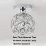 Hallway Ceiling Light Mini Crystal Chandelier Semi Flush Mount Ceiling Light Close to Ceiling Lighting Bedroom Kitchen Living Room Modern Pendant Lighting Fixture,E26 Base,Chrome
