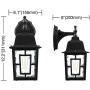 Dusk to Dawn Sensor Outdoor Wall Lantern, LED Bulb Included, Porch Light, Outdoor Light Lamps, Black Wall Sconce for Entryway Doorway Yard,Black,9031,2 Pack