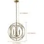 Lovedima Modern Chic Gold Sphere 3 Lights/4 Lights Iron Orb Chain Suspended Chandelier Pendant Light (4-Light)