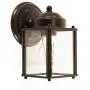 CORAMDEO Outdoor Square Coach Light for Porch, Patio, Deck, Barn, Wet Location, E26 Medium Base Socket, Durable Bronze Finish & Clear Glass