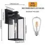 Outdoor Light Fixtures Lantern Wall Mount,Matte Black Wall Sconce Light Fixtures, Fixture with Clear Glass Shade for Entryway, Porch, Patio Doorway Outdoor Light Fixtures Lantern Wall Mount,Matte Black Wall Sconce Light Fixtures, Fixture with Clear Glass Shade for Entryway, Porch, Patio Doorway