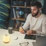 Night Light, UNIFUN Touch Lamp for Bedrooms Living Room Portable Table Bedside Lamps with Rechargeable Internal Battery Dimmable 2800K-3100K Warm White Light & Color Changing RGB