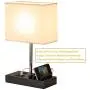 USB Table Lamp, Briever Multi-Functional Desk Lamp with 3 USB Charging Ports and Phone Charge Dock, Black Wood Charging Station and Organizer, Perfect Light for Bedroom,Guest Room,Living Room,Office USB Table Lamp, Briever Multi-Functional Desk Lamp with 3 USB Charging Ports and Phone Charge Dock, Black Wood Charging Station and Organizer, Perfect Light for Bedroom,Guest Room,Living Room,Office