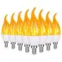 Deitybless 8 Pack E12 Flame Bulbs LED Candelabra Light Bulbs, 1.2 Watt Warm White Chandelier Bulbs, 1800k Candle Light Bulbs, Flame Tip for Christmas Party Decor