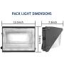 LEDMO 120W LED Wall Pack with Photocell Dusk to Dawn Outdoor Wall Pack Light 840W HPS/HID Equivalent 5000K 16940Lm LED Wall Pack Lights Commercial and Industrial LED Wall Pack Light