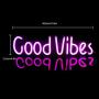 Rainbow Neon Sign Light LED Rainbow Neon Night Light Art Wall Decor for Bedroom Decorations, Christmas, Birthday Party, Wedding, Bar Wall Decor, Powered by USB Wire (Pink goodvibe)