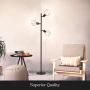 Brightech Robin - Industrial Tree Floor Lamp with 3 Cage Heads & Vintage Edison Bulbs - Rustic, Farmhouse Pole Light for Living Rooms - Free Standing LED Lighting for Bedroom - Black Brightech Robin - Industrial Tree Floor Lamp with 3 Cage Heads & Vintage Edison Bulbs - Rustic, Farmhouse Pole Light for Living Rooms - Free Standing LED Lighting for Bedroom - Black