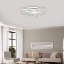 Jaycomey Modern LED Ceiling Light,87W 6 Heads Square Shape LED Ceiling Lights,Cool White 6000K Acrylic Flush Mount Ceiling Lamp for Living Dining Room Kitchen Bedroom(White)