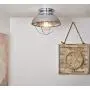 Kira Home Bayside 11'' Industrial Farmhouse Flush Mount Ceiling Light + Seeded Glass Shade, Chrome Finish