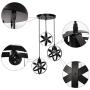 Farmhouse Black Pendant Lighting 3-Light Industrial Modern Hanging Lighting Fixtures for Dining Room Bedroom Kitchen Living Room Hallway Foyer Bar (Spherical Lampshade)