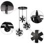 Farmhouse Black Pendant Lighting 3-Light Industrial Modern Hanging Lighting Fixtures for Dining Room Bedroom Kitchen Living Room Hallway Foyer Bar (Spherical Lampshade)