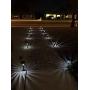 Enchanted Spaces Black Solar Path Light, Set of 6, with Glass Lens, Metal Ground Stake, and Extra-Bright LED for Lawn, Patio, Yard, Walkway, Driveway