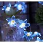 Joyathome Flower String Lights, 19 Ft 40 LED Weatherproof USB Operated Flower Cool White Fairy Lights with Upgraded Remote Timer for Holiday Weddings Bedrooms Party Decorations (Blue)
