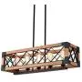 OYI 1 Farmhouse Hanging Fixture Retro Ceiling Light, Brown