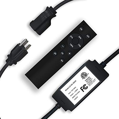 SUNTHIN 360W Outdoor Dimmer for String Lights, Wireless RF Smart Plug-in Dimmer Switch, Multifunctional Dimmer for Dimmable LED String Lights and Incandescent String Lights