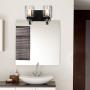 Contemporary 2-Light Vanity Light Fixture Modern Clear Glass Shades Lighting Black Dining Room Lighting Fixtures (2-Light)