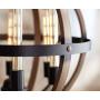 Kimpton Dark Bronze Wood Orb Chandelier 21'' Wide Rustic Farmhouse LED 6-Light Fixture for Dining Room House Foyer Kitchen Island Entryway Bedroom Living Room - Franklin Iron Works