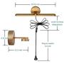 MantoLite LED Wall Light,Vanity 15inch Aluminum Picture Artwork Lighting Fixture, Plug-in with Switch for Bathroom Mirror Lamp Modern Home Restaurant Bedside Wall Lamps Sconces,11W 3000K Matte Brass