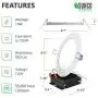 Sunco Lighting 16 Pack 6 Inch Slim LED Downlight with Junction Box, 14W=100W, 850 LM, Dimmable, 4000K Cool White, Recessed Jbox Fixture, IC Rated, Simple Retrofit Installation - ETL & Energy Star