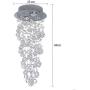 Crystal Rain Drop Chandelier Modern Flush Mount 2-Light Ceiling Light Fixture for Dining Room Bedroom Livingroom (2GU10 Bulbs)