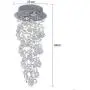 Crystal Rain Drop Chandelier Modern Flush Mount 2-Light Ceiling Light Fixture for Dining Room Bedroom Livingroom (2GU10 Bulbs)
