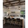 Ken & Ricky Kitchen Island Lighting, Farmhouse Pendant Light, Vintage Ceiling Hanging Light Fixture for Dining Room Kitchen, Metal Black with Solid Wood Frame