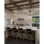 Ken & Ricky Kitchen Island Lighting, Farmhouse Pendant Light, Vintage Ceiling Hanging Light Fixture for Dining Room Kitchen, Metal Black with Solid Wood Frame