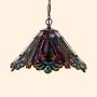 LITFAD Tiffany Style Pendant Lighting Stained Glass Cone LED Pendant Light 2 Lights Antique Ceiling Lamp Art Decoration Ceiling Hanging Light for Dining Room Restaurant Study Room - Red, 12.6'' (32 cm) LITFAD Tiffany Style Pendant Lighting Stained Glass Cone LED Pendant Light 2 Lights Antique Ceiling Lamp Art Decoration Ceiling Hanging Light for Dining Room Restaurant Study Room - Red, 12.6'' (32 cm)