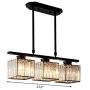 CraftThink Pendant Light Hanging Ceiling Light Modernism Square Clear Faceted Crystal Glass 3 Lights E26 Lighting for Dining Living Room Bedroom Hotel Restaurant, Color: Gold CraftThink Pendant Light Hanging Ceiling Light Modernism Square Clear Faceted Crystal Glass 3 Lights E26 Lighting for Dining Living Room Bedroom Hotel Restaurant, Color: Gold