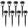 GIGALUMI Solar Path Lights Outdoor, LED Solar Garden Lights Wireless, Waterproof Solar Pathway Lights Outdoor for Patio, Yard, Walkway, Lawn. (8 Pack, Warm White)