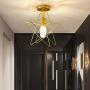Modo Lighting Moravian Star Light Modern Flush Mount Ceiling Light Fixture for Bedroom Kitchen Living Room Dining Room Hallway Stairway E26 (Gold)