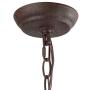 LOG BARN Large Farmhouse Chandelier Handmade Wood 4 Lights Fixtures Hanging for Dining, Bedrooms, Living Rooms and Hallway