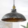 KSANA 14.2 Wide Industrial Pendant Lighting, Big Bran Hanging Light Fixture with Hand-Paint Baking Finish for Kitchen Island, Dining Room, Bedroom and Foyer(Dark Grey)
